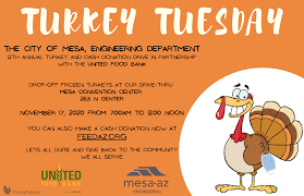 The history of the thanksgiving turkey is a bit of a mystery. Turkey Tuesday Turkey Drive United Food Bank
