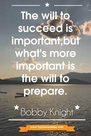 Bobby Knight Key To Success Bobby Knight Quotes Bobby Knight Inspirational Quotes