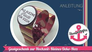 Sie glauben, dass die deko etwas unnötiges ist und keinen platz in. Gastgeschenk Zur Hochzeit Basteln Deko Herz Tischdeko Zur Taufe Kommunion Konfirmation Youtube