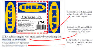 The coupon claims you can get $75 in free groceries at aldi, to celebrate the chain's 125th anniversary. O Xrhsths Tsecrime Sto Twitter Latest Fake Facebook Coupon Is An Ikea One It Has The Same Bar Code As Recent Fake Easy Jet And Aldi Ones Please Retweet Https T Co Ygdjszzdsl