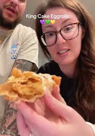 Kingcake Egg Rolls at Home