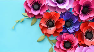 Download Small Poppy Paper Flower Template Catching Colorflies