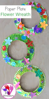 Flower Themed Paper Plate Wreath Oil Pastels In 2020 Paper Plate Crafts For Kids Spring Crafts For Kids Easter Crafts