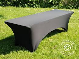 Stretch Table Cover 244x75x74 Cm Black Table Covers Black White Parties Cover
