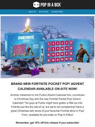 This is the playlist with the best songs for the fortnite videogame during 2021. Popinabox Us Brand New Fortnite Pop Advent Calendar On Site Now Milled