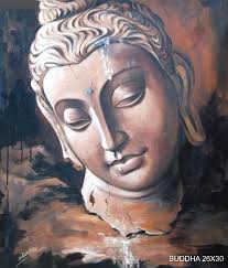 Buddha Painting By Dipak Roy