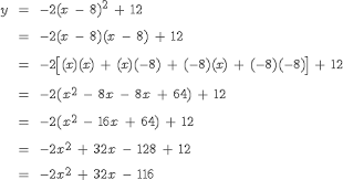 How to write the standard form of a quadratic function? Characteristics Of Quadratic Functions Math 1 Eoct Review