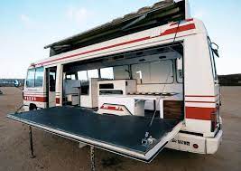Jakes Japanese Ambulance Bus Conversion W Fold-down Stage Bus Conversion Bus Ambulance