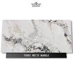 Fendi White Picasso Marble Slab Countertops Customize