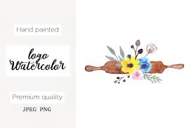 7,000+ vectors, stock photos & psd files. Watercolor Logo Rolling Pin For Bakery Cooking Clipart 602267 Logos Design Bundles