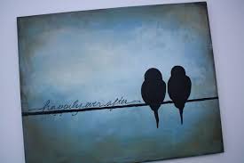 Happily Ever After Love Birds Painting Love Birds Painting Bird Painting Diy Silhouette Painting