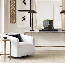 Thaddeus Forged Brass Marble Rectangular Console Table Interior Home Black Living Room