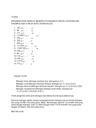 Check spelling or type a new query. Soal Tugas Konversi Bilangan Pdf
