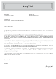The educational program attracts researchers and students from around the world who wish to start a postdoctoral degree at the university. Assistant Professor Microbiology Cover Letter Sample Kickresume