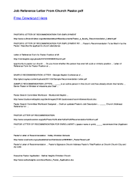 If you don't see a letterhead design or category that you want, please take a moment to let us know what you are looking for. Church Recommendation Letter Pdf Fill Online Printable Fillable Blank Pdffiller