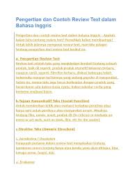 Makalah Review Text Dalam Bahasa Inggris Contoh Surat
