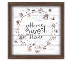 Home Sweet Home Framed Wall Plaque Big Lots Frames On Wall Wall Plaques Frame Wreath