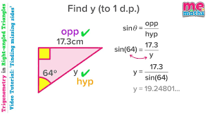 Finding Sides Trigonometry In Right Angled Triangles Sohcahtoa Tut Trigonometry Tutorial Angles