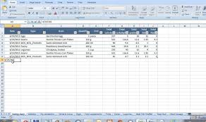 eating diary and calorie counter in excel