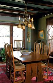 Restoring A Prairie House In Illinois Craftsman Dining Room Mission Style Furniture Prairie Style Houses