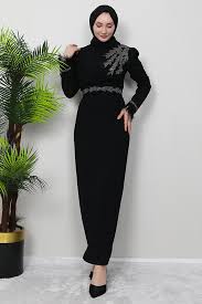 Hazal Tesettür Elbise Siyah