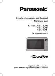 After programming a cooking setting, the oven will not turn on until start is. Panasonic Nn St45kw Operating Instructions Manual Pdf Download Manualslib