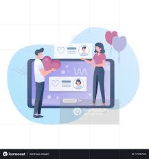 Dating apps are socially acceptable and in demand these days. Premium Meet Someone Special Through The Dating App Illustration Download In Png Vector Format Illustration App Design App