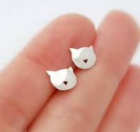 Anime Cat Earrings For Women Cute Pendant Earrings Enamel Cat Sterling  Silver Stud Hypoallergenic Earrings, Zinc, No Gemstone
