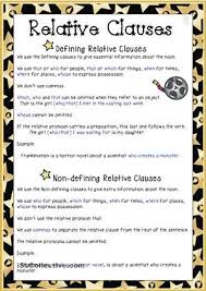 Relative Clauses Intermediate In This Worksheet You Will Find An Explanation On The Difference Be Relative Clauses Relative Pronouns Teaching English Grammar