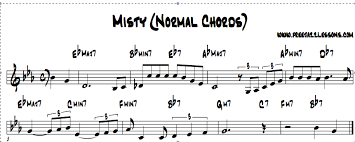 Misty Chord Chart With Amazing Reharmonizations