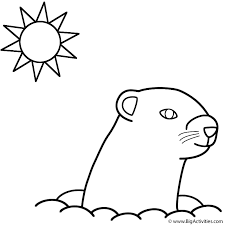 Groundhog's day coloring pages the groundhog's story : Happy Groundhog Day Coloring Page Groundhog Day
