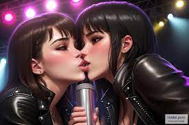 iMake.porn - Two teen lesbians girls, kissing and fingering, in a night  club,...