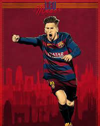 Een tekening van lionel messi. Leo Voetbal