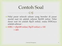 Tulis ide utama sesuai dengan jawaban yang telah selesai. Contoh Soal Indeks Harga Saham