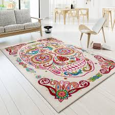 Bunter teppich im der innenstadt. Teppich Bunter Totenkopf Moderner Designer Teppich Skelett Kopf Multicolour Kaufen Bei Diva Teppich Center