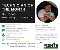 See reviews for pointe pest control in west chicago, il at 1275 w roosevelt rd ste 105 from angi members or join today to leave your own review. Employee Spotlight Pointe Pest Control Chicago Pest Control And Exterminator