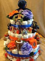Denver Bronco Theme Diaper Cake Www Alegrekreations Com Diaper Cake Baby Shower Cake