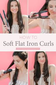 Easy Soft Flat Iron Curls Tutorial The Best Flat Iron For Thick Hair Flat Iron Curls Thick Hair Styles Curls For Long Hair