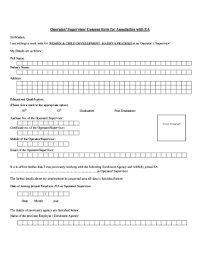 Yearly remuneration statement for private employees. Ea Request Form For Operator Supervisor Association Fill Online Printable Fillable Blank Pdffiller
