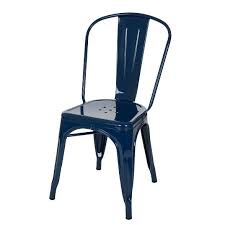 Set Of 4 Vintage High Back Metal Dining Chair Navy Glitzhome Target Metal Dining Chairs Metal Side Chair Dining Chairs