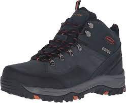 Waterproof durable sport suede with synthetic and mesh fabric in a lace up ankle height comfort hiking style boot with stitching and overlay accents. Amazon Com Skechers Men S Relment Pelmo Chukka Waterproof Boot Hiking Boots