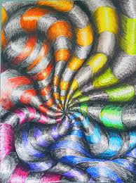 Op Art Colorwheel L M S Art Ed Central 7th Grade Op Art Lessons Colorful Art Projects 7th Grade Art