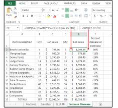 Excel Percentage Formulas Percentage Of Total Percent