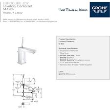 Maybe you would like to learn more about one of these? Grohe 23659000 Eurocube Joy Stick Handle Bathroom Faucet Starlight Chrome