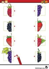 Exercice Ludique A Imprimer Les Moities De Fruits Atividades De Aprendizagem Para Criancas Atividades Alfabetizacao E Letramento Fichas De Trabalho