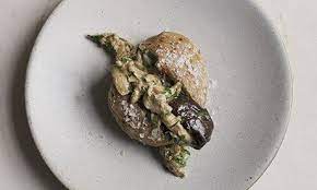 Nigel Slater S Baked Potato And Aubergine Recipe Aubergine Recipe Nigel Slater Savoury Food