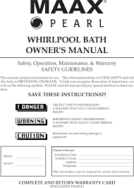 For over 23 years, pearl has been bringing you unique true whirlpool? Whirlpool Maax Pearl Hot Tub Owners Manual Manualslib Makes It Easy To Find Manuals Online