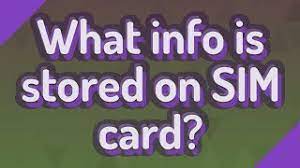 What info is on a sim card. What Info Is Stored On Sim Card Youtube