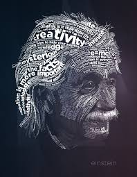 Albert Eisntein Y Ya Typography Portrait Typographic Poster Typography Poster