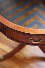 Chevron Leather Table Top Hunted Interior Hunted Interior Chevron Table Table